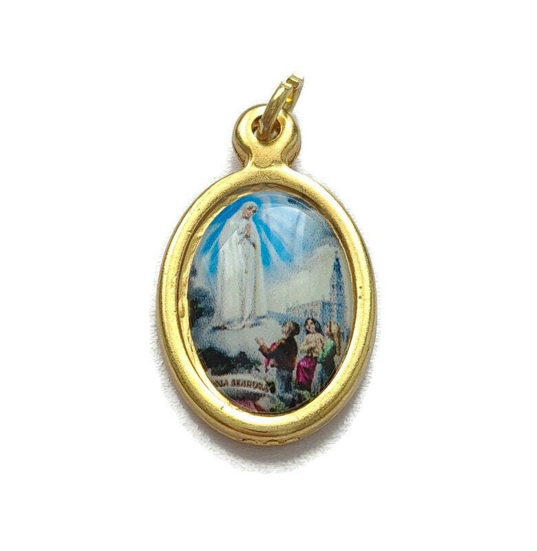 Pendentif Médaille Notre-Dame de Fatima, La Vierge Marie, Charme de Rosario Dame Fatima