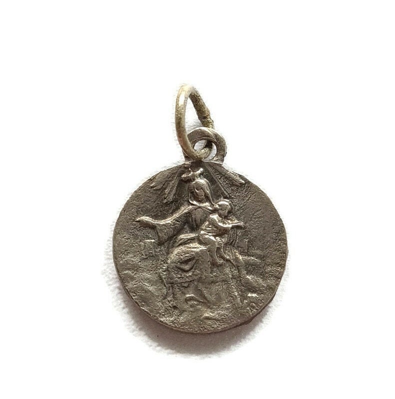 Médaille Scapulaire, Sacré Cœur de Jésus et Dame Du Mont Carmel Par Lasserre