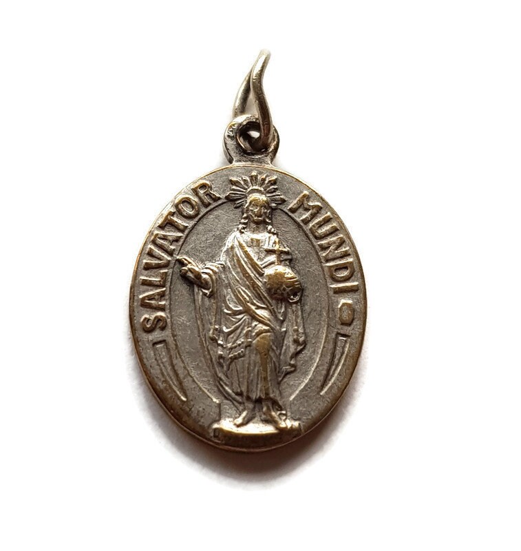 Médaille Jésus, Salvator Mundi, Charme Du Petit Enghien, Belgique