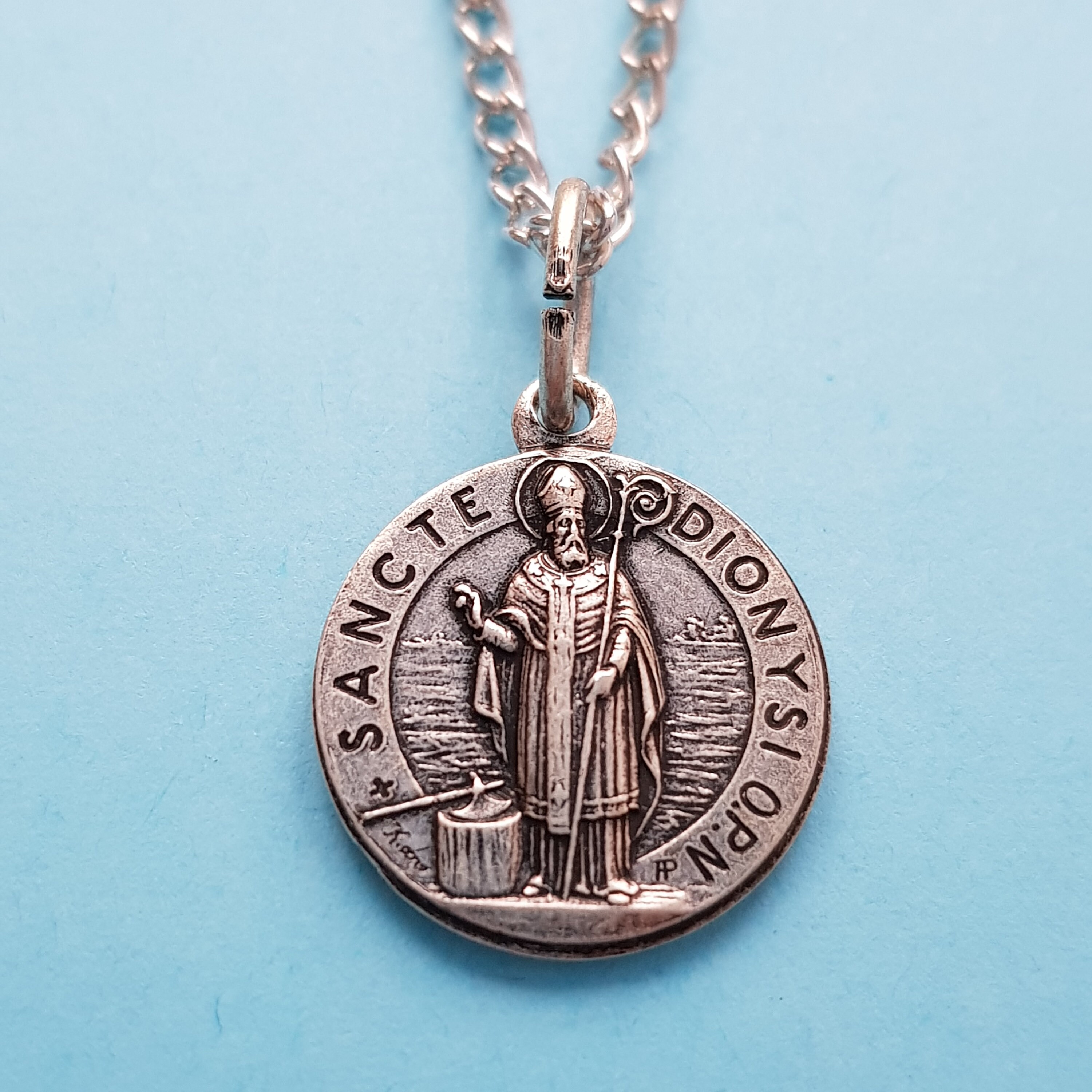 Collier Pendentif Médaille St Denis, Charme Sancte Dionysi