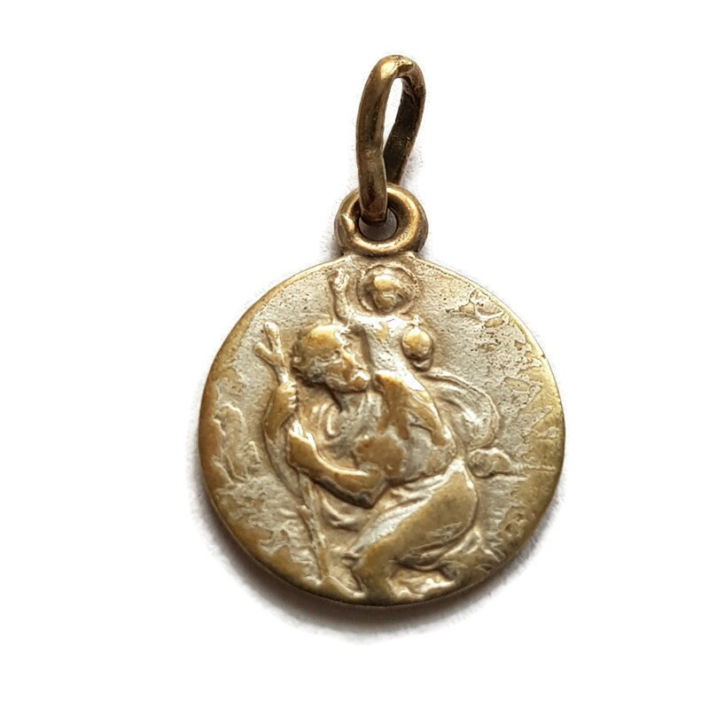 Pendentif Religieux Catholique St-Christophe Pour La Médaille de Voiture