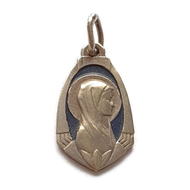 Pendentif Médaille de La Sainte Vierge Marie, Charme Lourdes