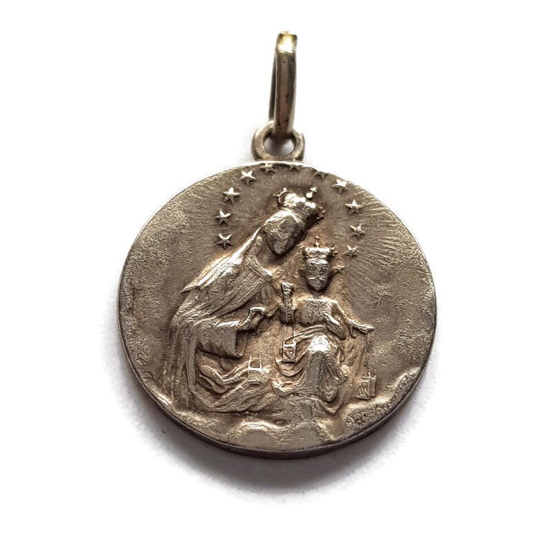 Médaille Scapulaire, Sacré-Cœur de Jésus et Dame Du Mont Carmel