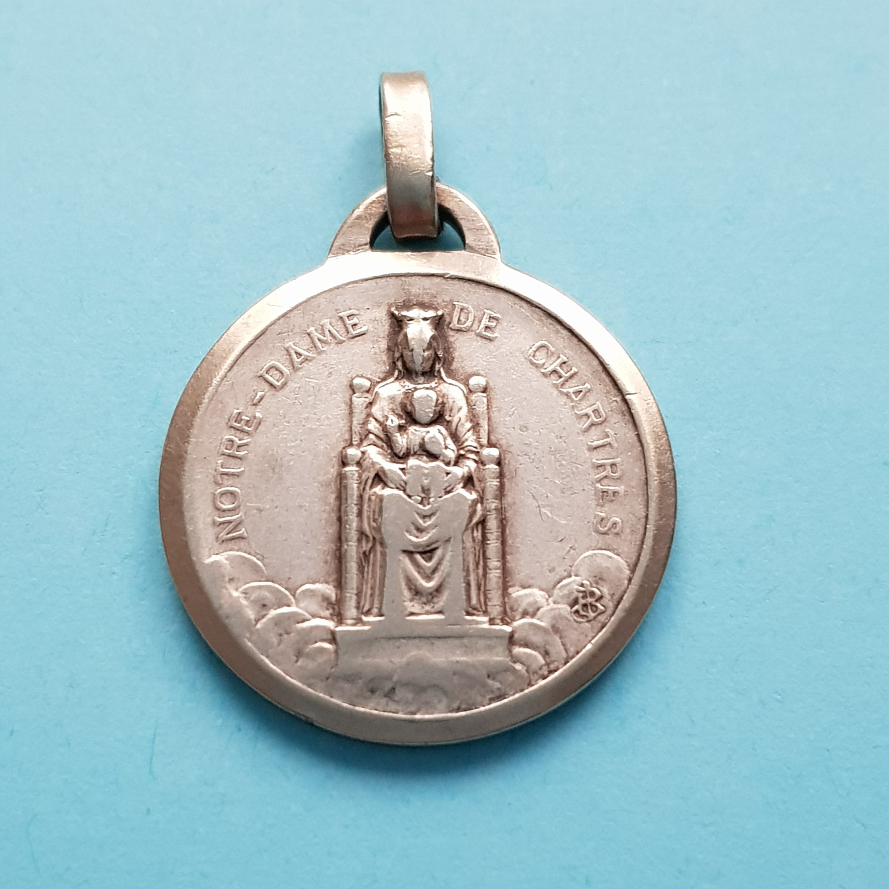 Notre Dame de Chartres Charme, Médaille Notre Du Pilier, Pendentif Chrétien
