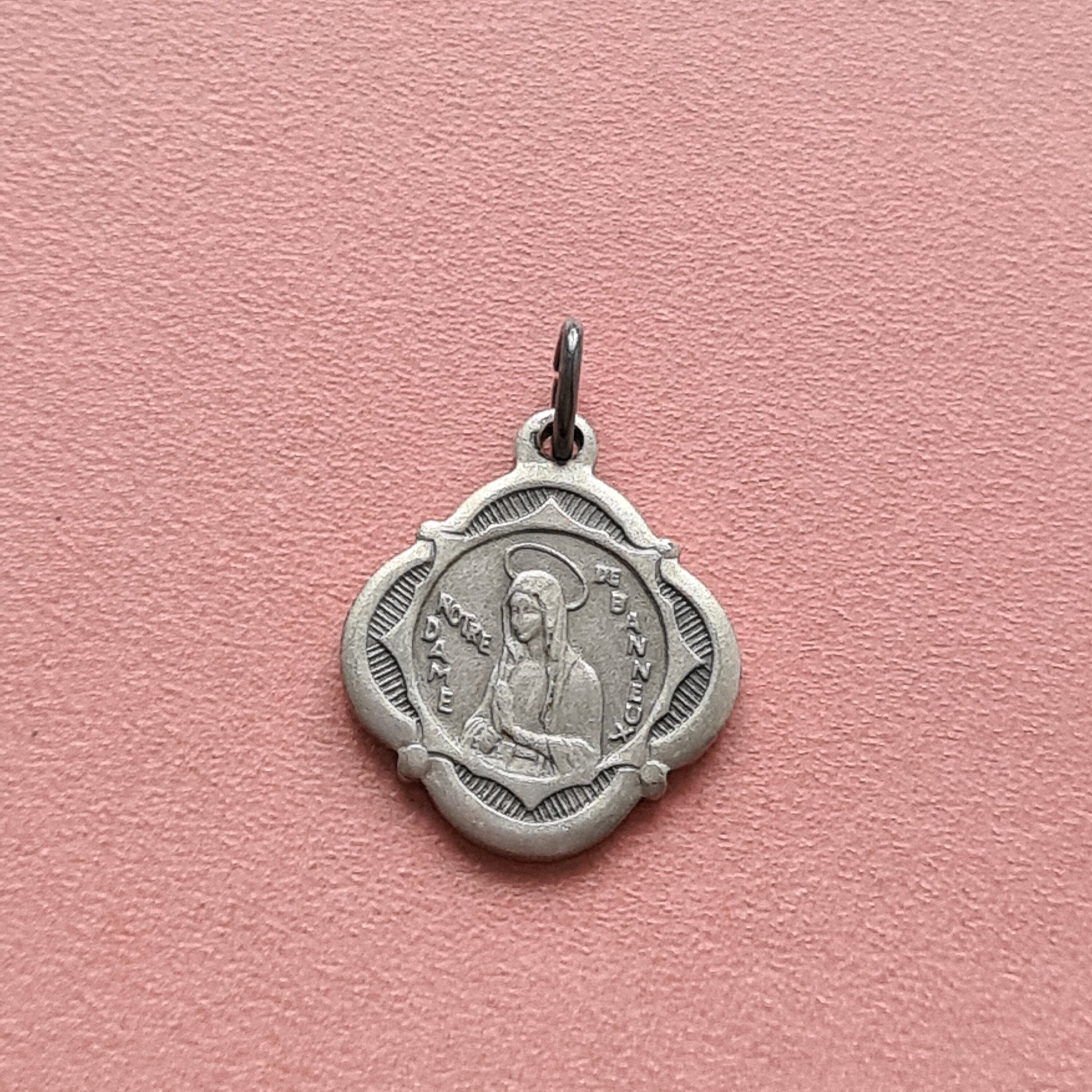 Pendentif Religieux Catholique Vintage Notre-Dame de Banneux