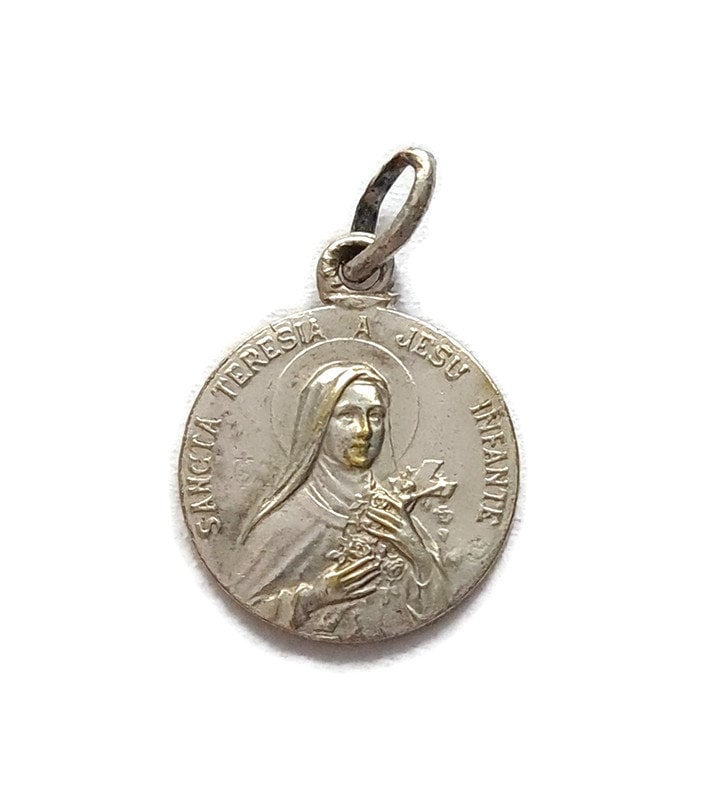 Religieuse Catholique Sainte Thérèse de Lisieux Médaille Pendentif Chrétien Charme Collier