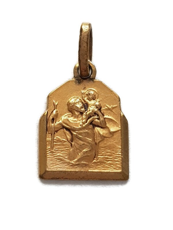 Pendentif Vintage St Christopher Medal, Protection Des Voyageurs