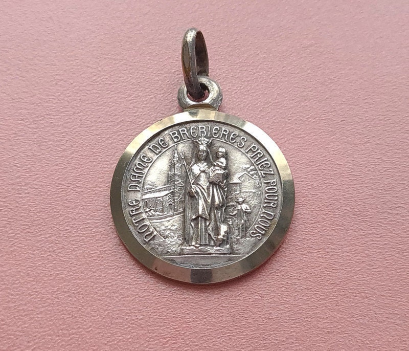 Pendentif Médaille Notre Dame de Brebieres & St Christopher Par Lavrillier, Notre-Dame Brebieres, Ch