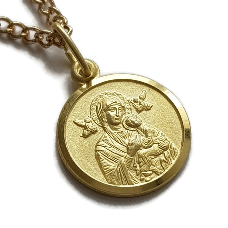 Perpetual Help Medal Necklace | Etsy 