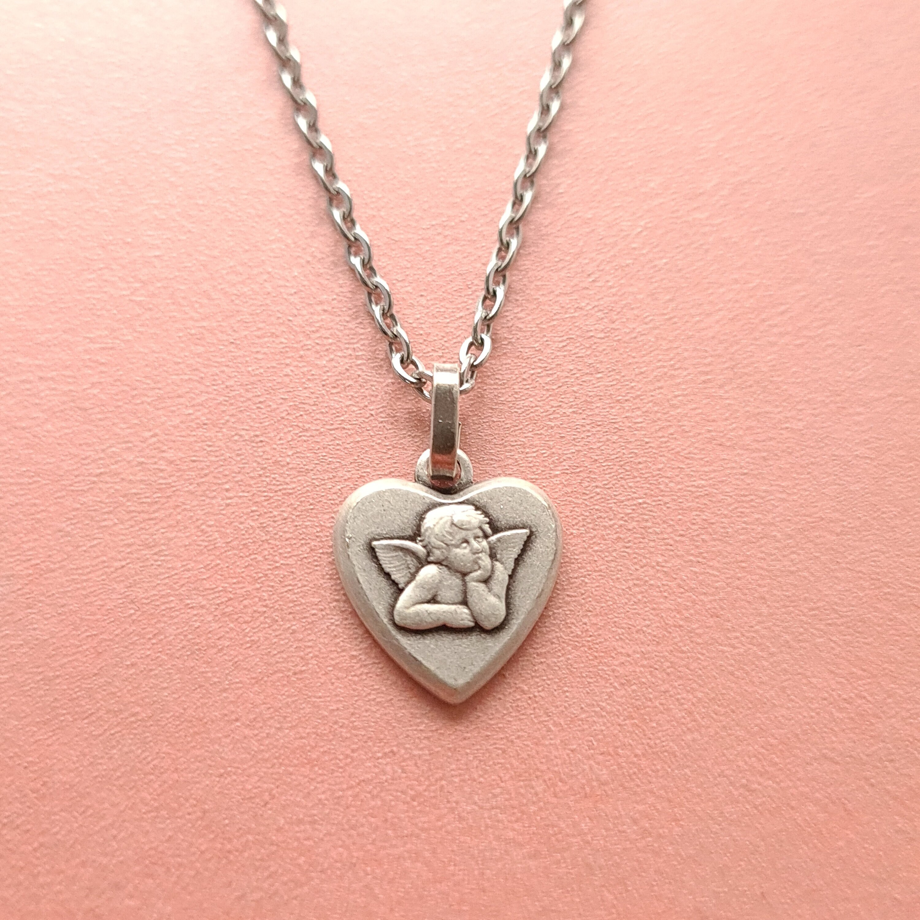 Collier de Charme Coeur d'ange Raphael, Pendentif Gardien