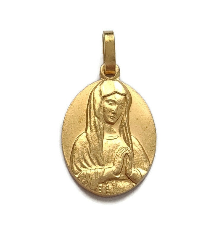 Pendentif Médaille Sainte Vierge Marie, Bijoux Religieux