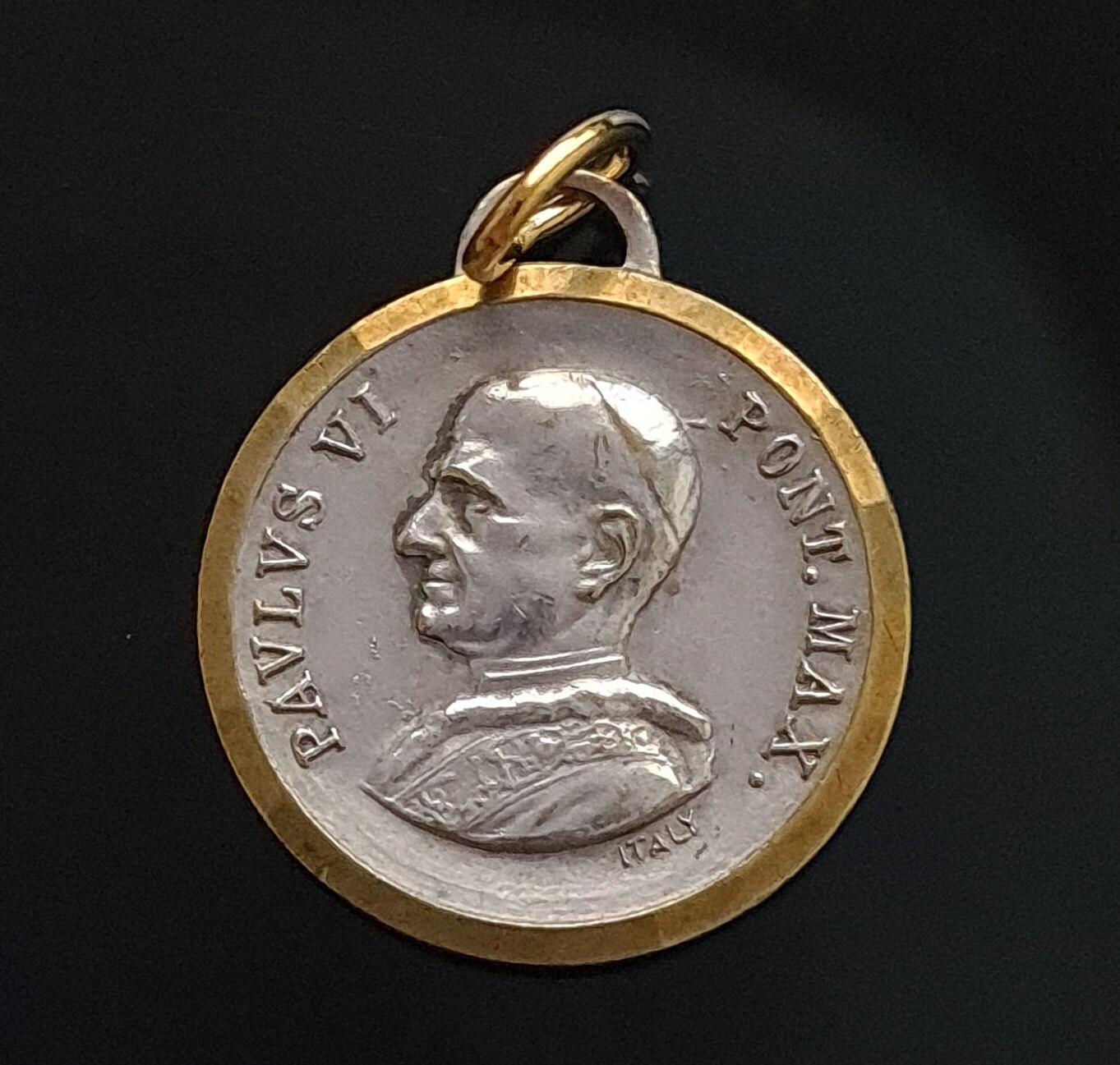 Pendentif de La Médaille Du Pape Paulus Vi et Saint Christophe, Collier Charme Papal, Pontificale, P
