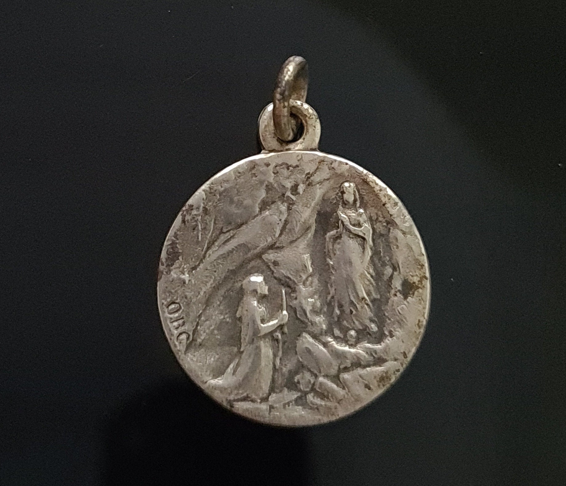 Pendentif Médaille Du 50E Anniversaire de L'apparition Lourdes, Souvenir Collier Charme La Sainte Vi