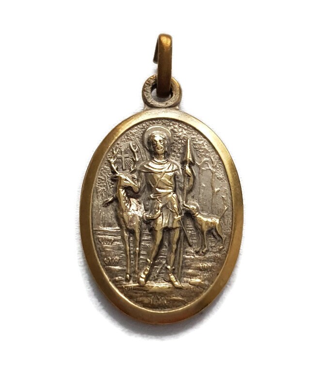 Saint Hubert & St Benoît Médaille Pendentif Charme