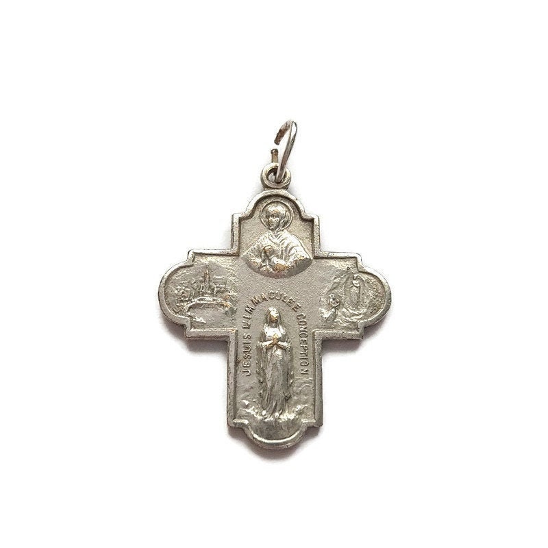 Pendentif Croix Centenaire de Lourdes, 1958