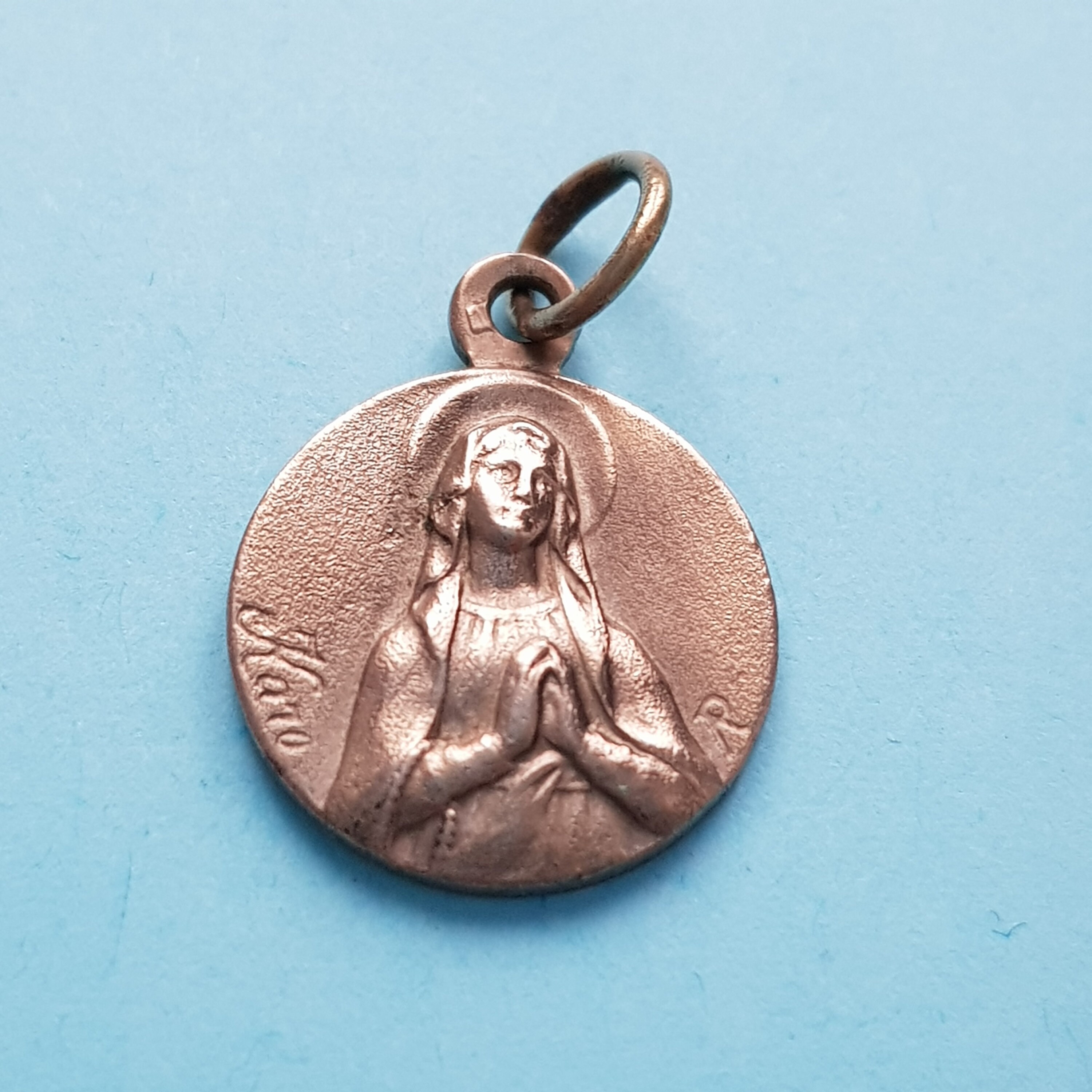 Médaille Vintage de La Sainte Vierge Marie Apparition Lourdes, Bijoux Religieux, Médaille Chrétienne