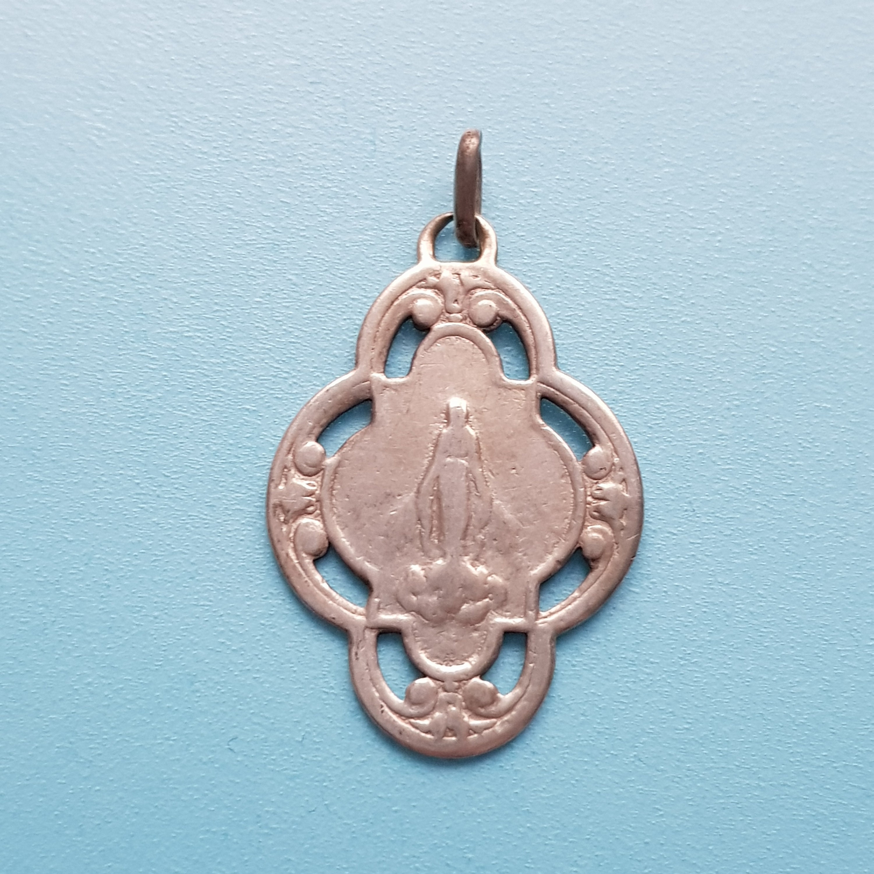 Pendentif Médaille de La Vierge Marie, Ajouré, 1921