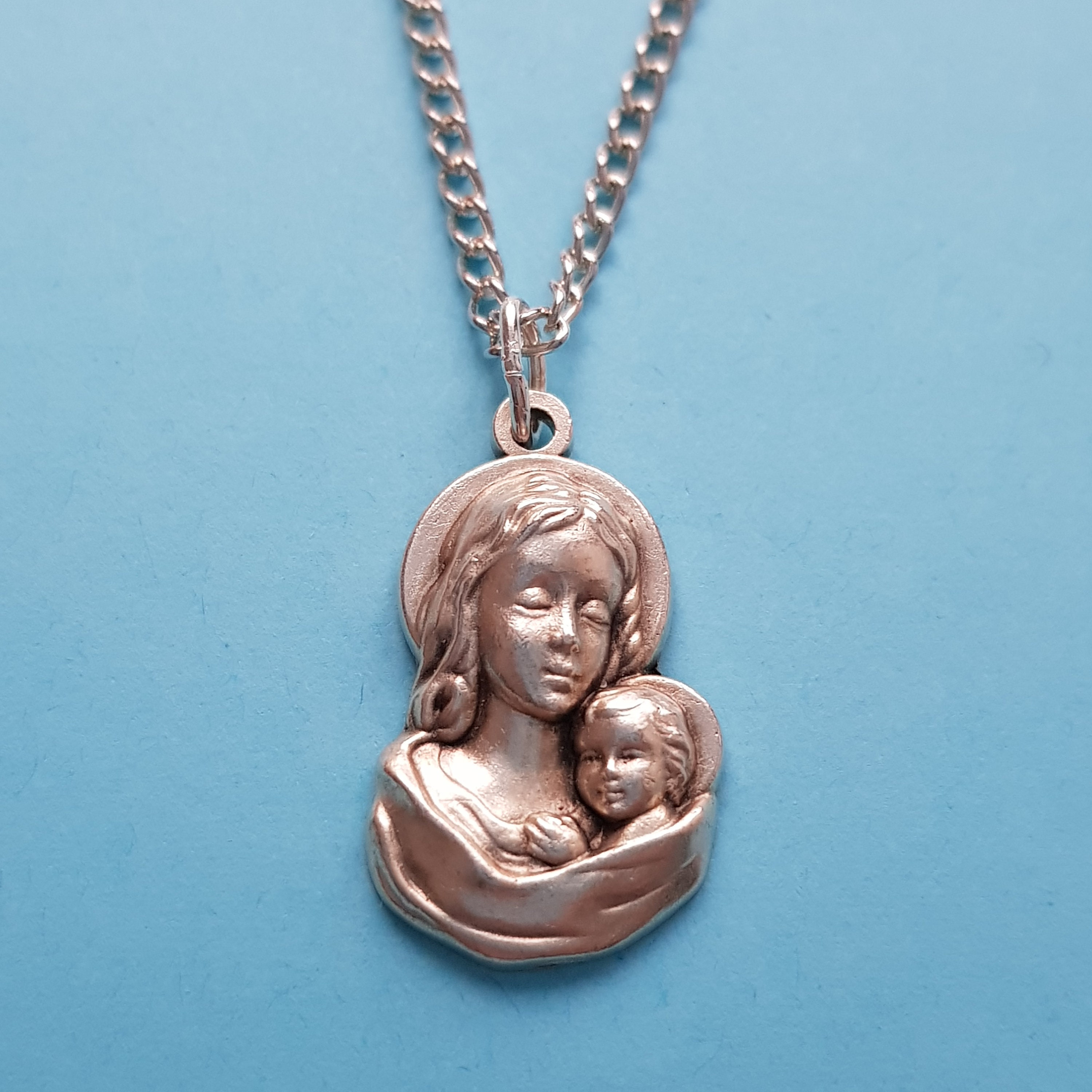 Sainte Vierge Marie avec Collier Pendentif Enfant
