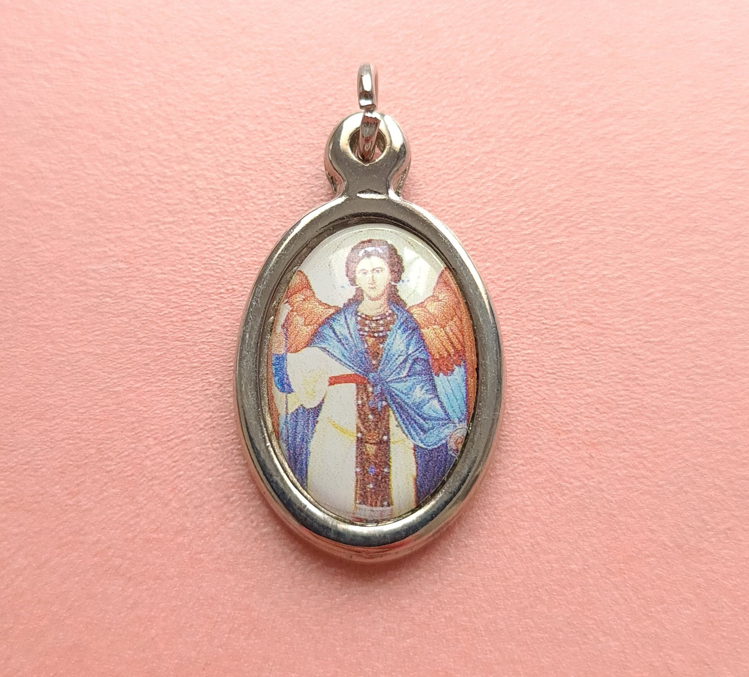 Pendentif de Médaille Catholique Religieux Gabriel Archangel, Charme d'ange Gardien