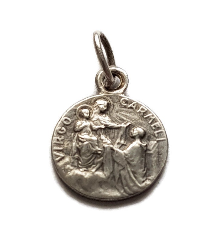 Médaille Scapulaire, Sacré Cœur de Jésus et Dame Du Mont Carmel