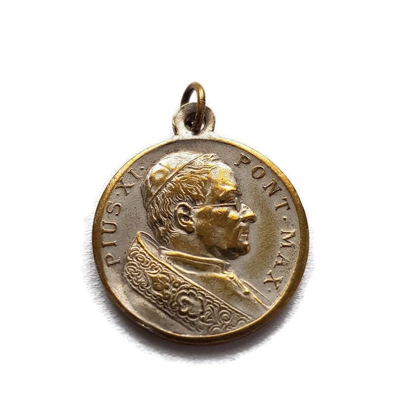 Médaille Du Pape Pie Xi, Xi Pont Max, Ricordo Di Roma, Bijoux Religieux