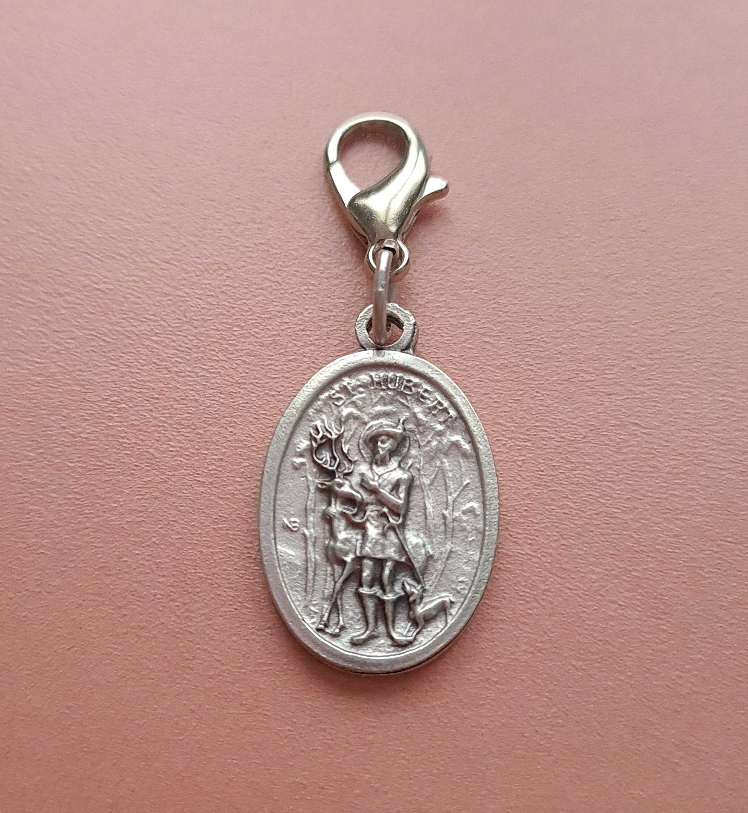 Charme Du Chapelet Saint-Hubert et Saint-Roch, Médaille Charme à Fermeture Éclair, Marqueur Fermoir