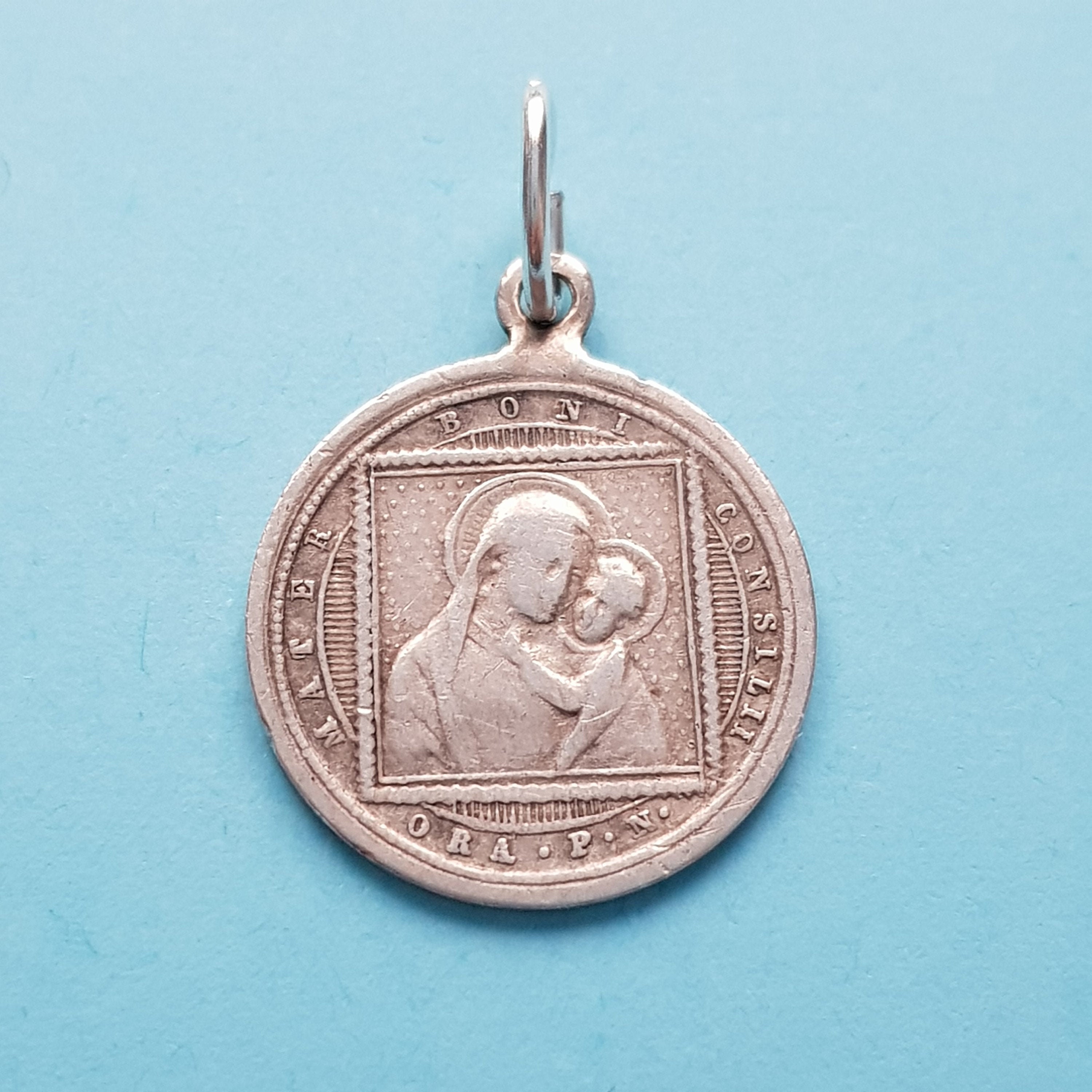 Médaille de La Sainte Vierge Marie et Du Pape Léon Xiii, Notre Dame Bon Conseil