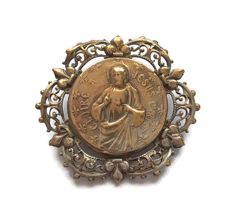 Broche Antique Français Jésus-Christ