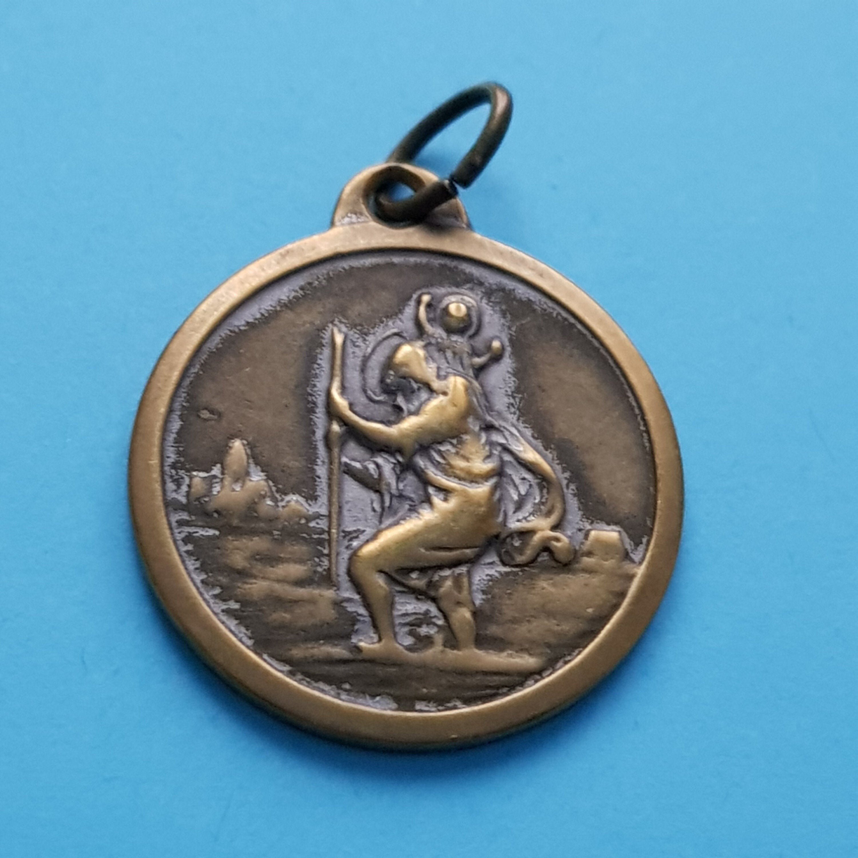 Pendentif Religieux Catholique de Médaille St Christopher, Charme Roma