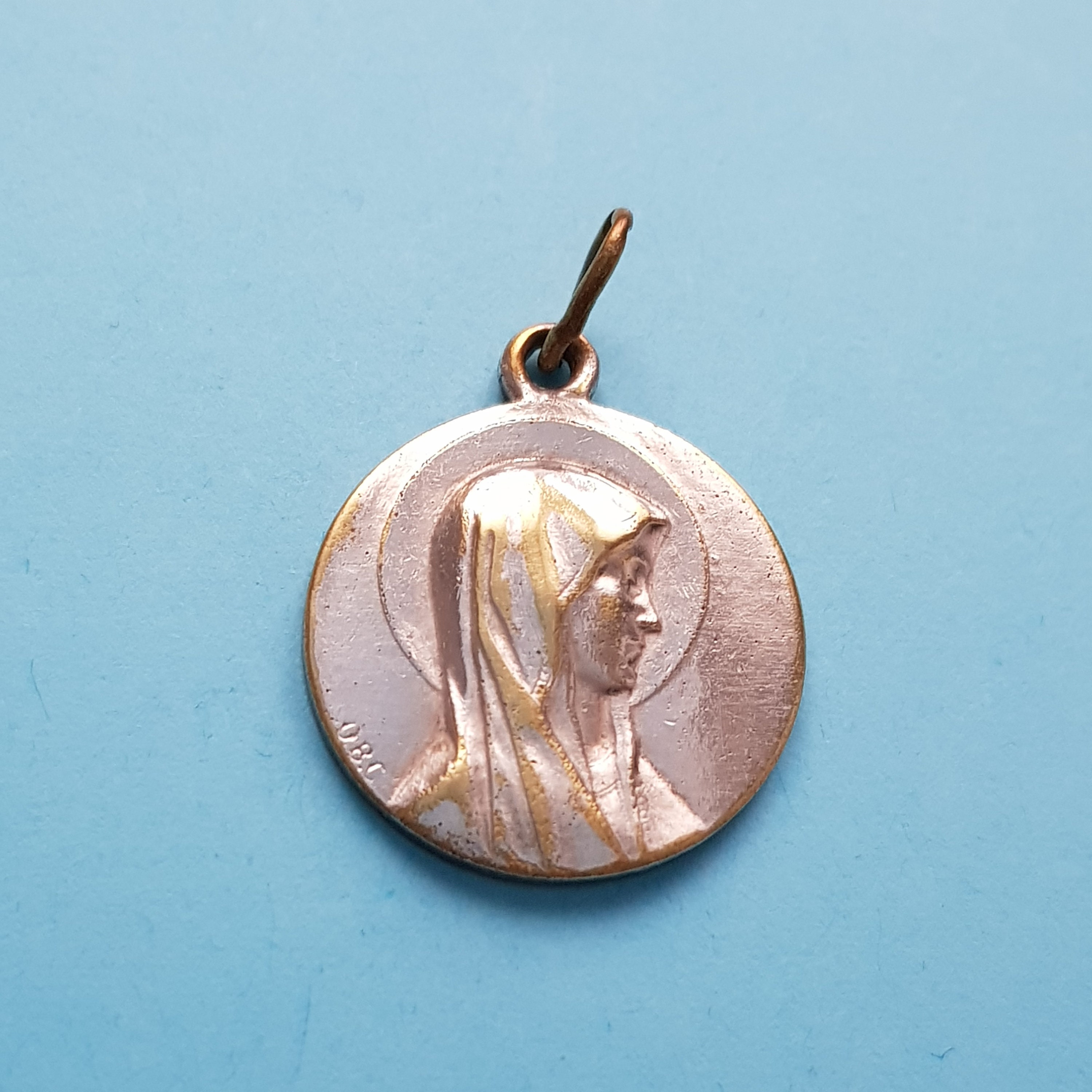 Vintage Notre-Dame de Lourdes Médaille Par Obc, Bijoux Religieux