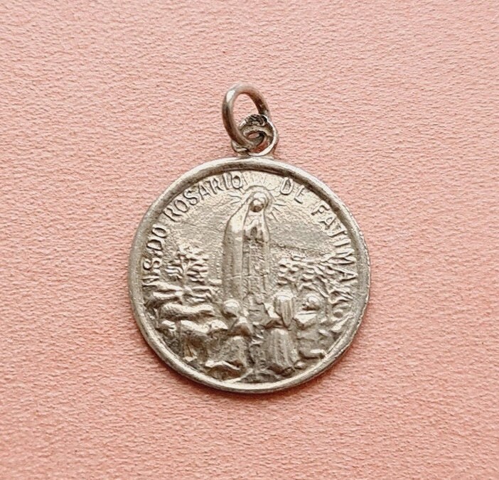 Pendentif Médaille Notre-Dame de Fatima 1917, La Vierge Marie, Charme Fatima, de Rosario Dame Fatima