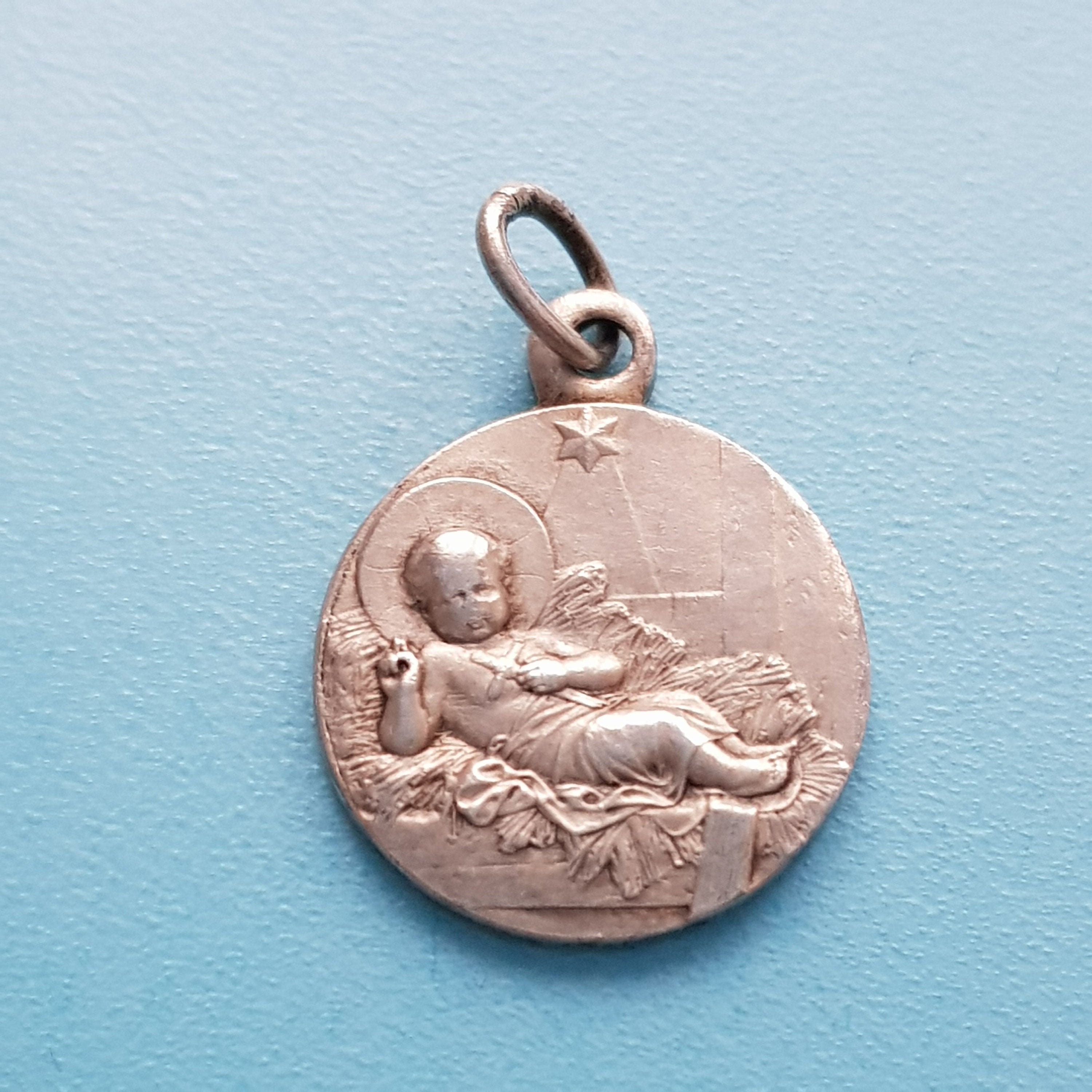 Pendentif de Médaille d'enfant Jésus, Charme Jérusalem