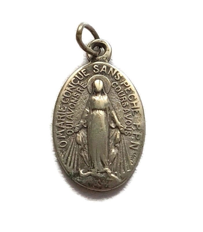 Petit Pendentif Médaille Miraculeuse, Charme de La Sainte Vierge Marie