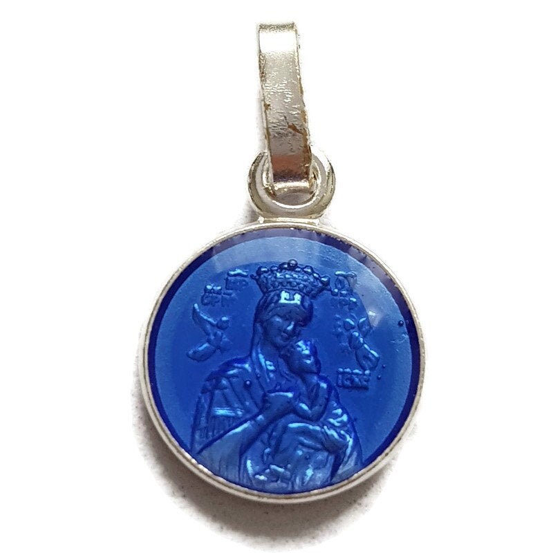 Médaille d'émail Bleu de Notre-Dame-De-L'aide Perpétuelle