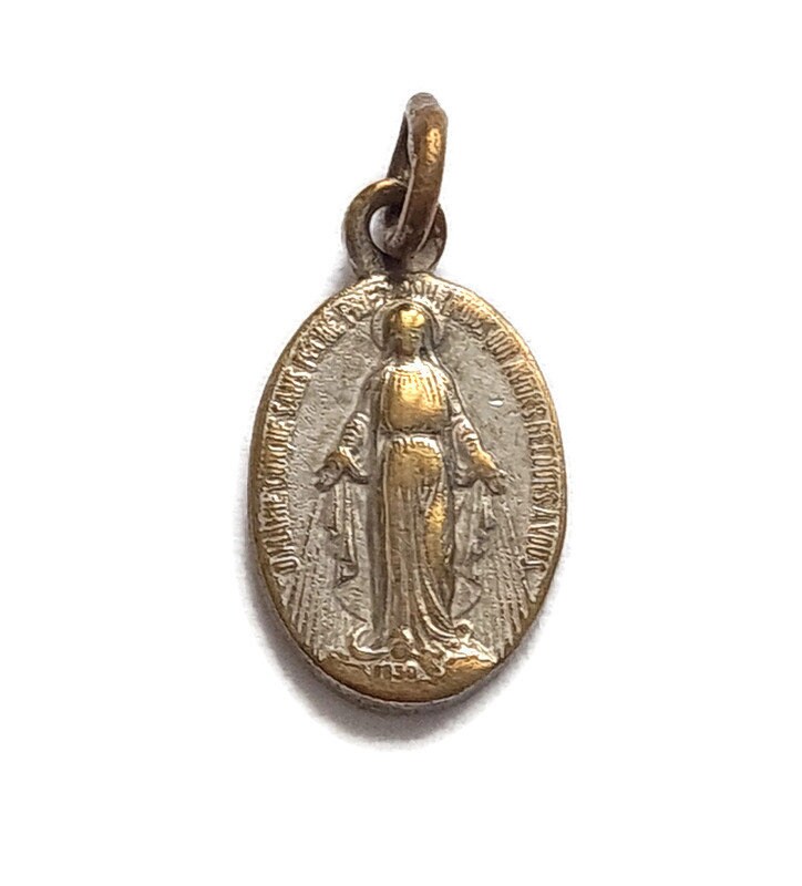 Minuscule Pendentif à Médaille Miraculeuse, Charme de La Sainte Vierge Marie