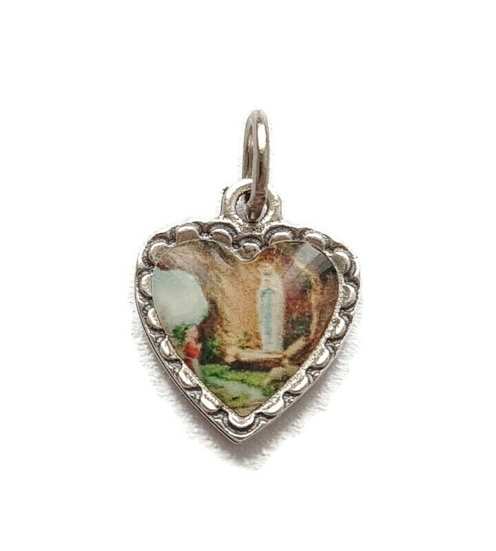 Petite Médaille Du Cœur de Lourdes, Sainte Vierge Marie, Charme L'esprit Saint