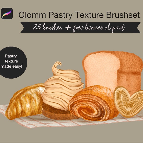 Glomm Pastry Texture Brushset for Procreate (Commercial License included)