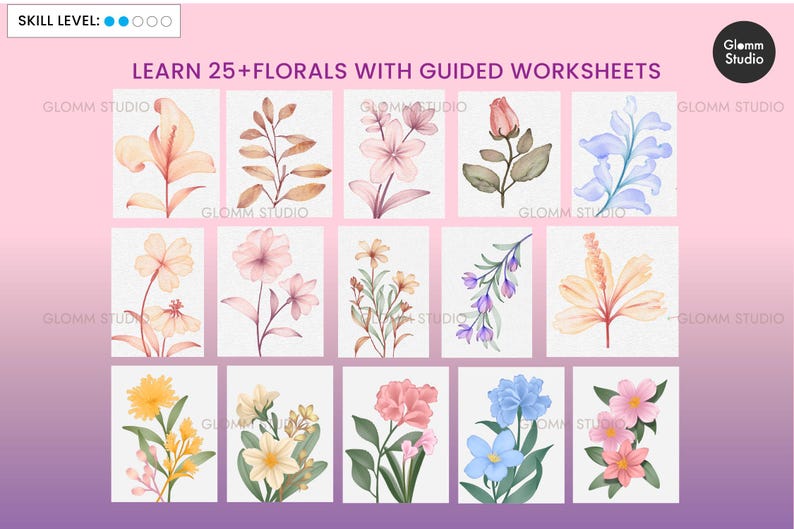 Procreate Flower Brush Bundle – Single Stroke Watercolor & Magic Flower ...