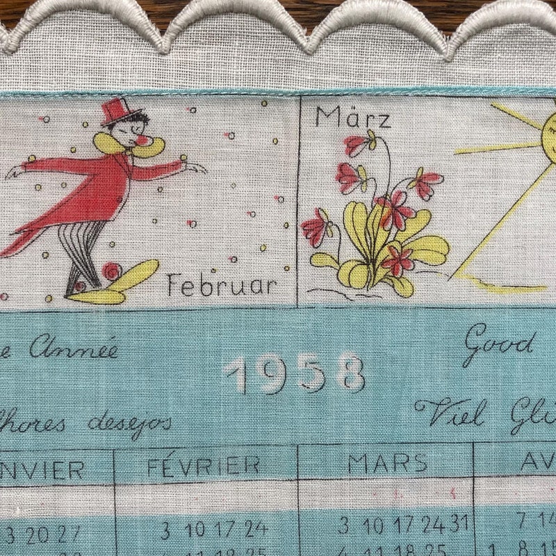 1958 Calendar - Etsy