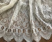Rare Antique French Valenciennes Bobbin Lace Camisole Piece Large Roses Rose Pattern Very Soft Romantic Wedding Bridal Trim 1800 39 s