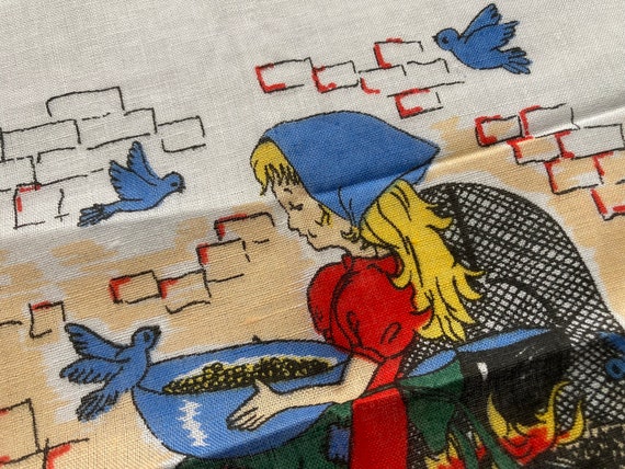 Vintage CINDERELLA Child's Handkerchief~Cotton Fa… - image 4