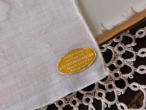 Vintage White Handkerchief Script Initial "E" ~ S… - image 17