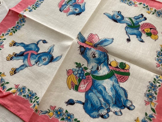 Vintage Child's Hanky~The Sweetest BLUE Billy Goa… - image 1