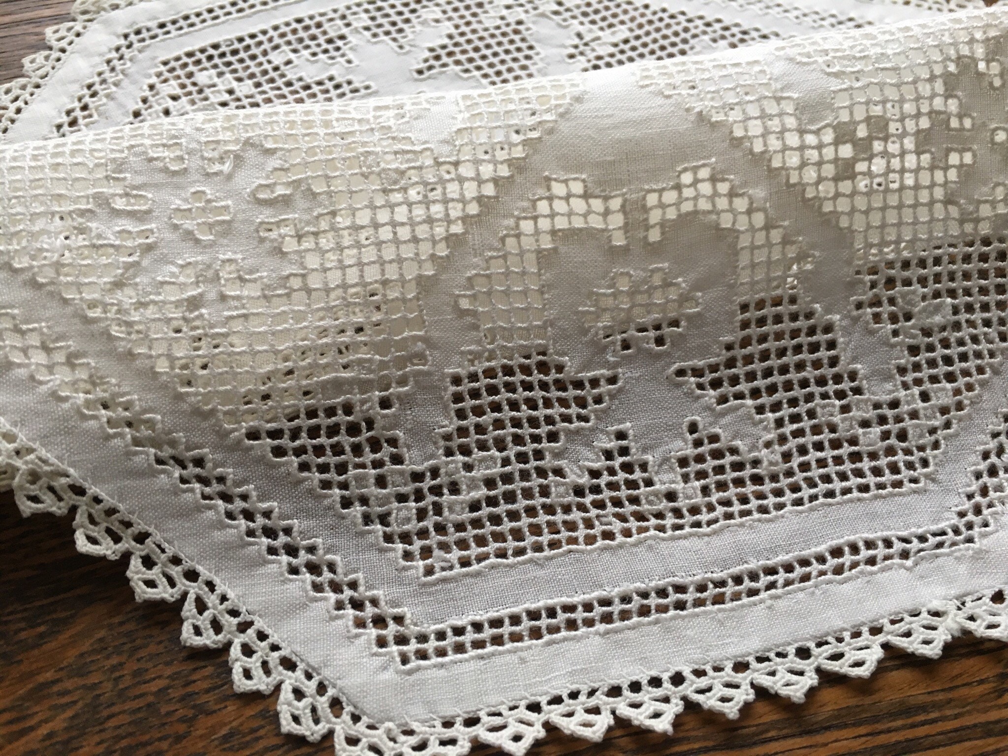 Antique ITALIAN Punto Tirato LACE Fine DrawnWork Needle Lace Etsy