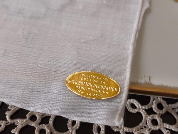 Vintage White Handkerchief Script Initial "E" ~ S… - image 16
