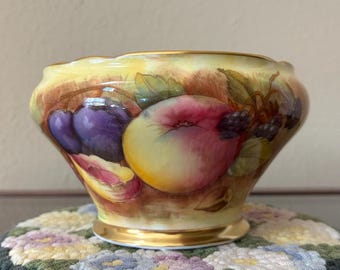 Aynsley Orchard Fruit Open Sugar ~ Signed N. Brunt ~ Vintage