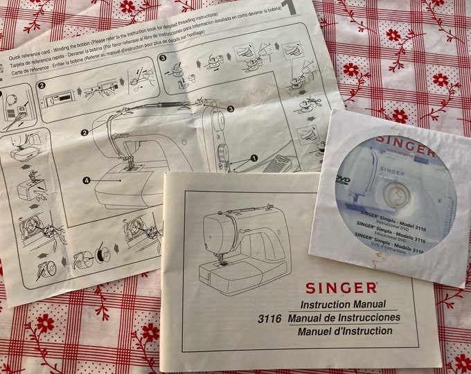 Singer Sewing Machine 3116 Instruction Manualbooklet and CD Etsy