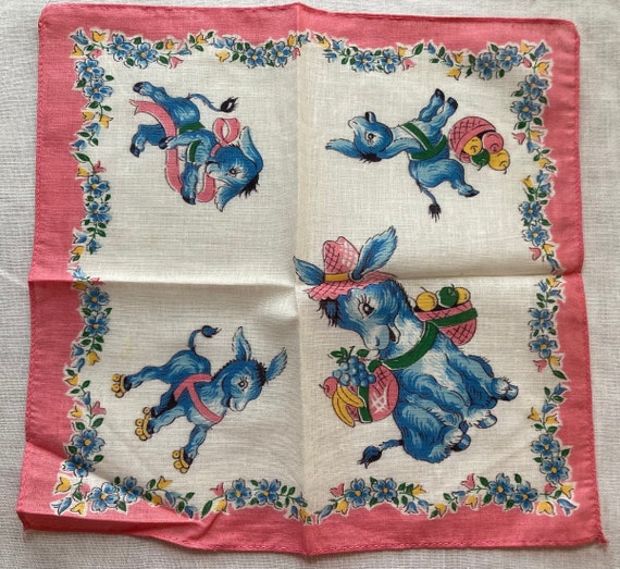 Vintage Child's Hanky~The Sweetest BLUE Billy Goa… - image 2