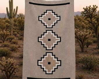 Tres Cruces (Natural) // Handwoven Blanket