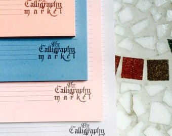 Calligraphy Writing Pads - Salmon, Deep Blue, Pastel Pink and Lilac